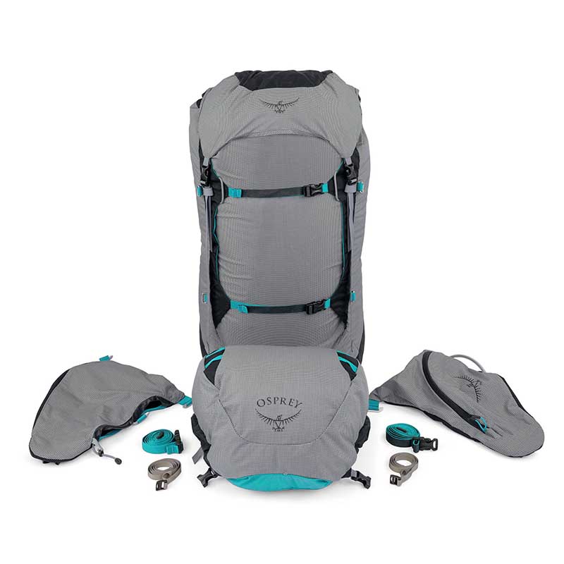 Mochila totalmente modular, capuz e bolsos do cinto podem ser removidos